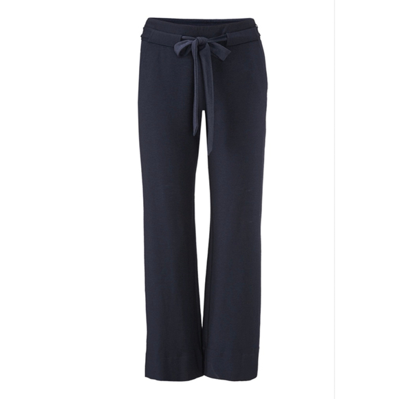 CAbi Pants - CAbi Easy Crop #5177 Navy Belted Crop Pants Size 10 EUC